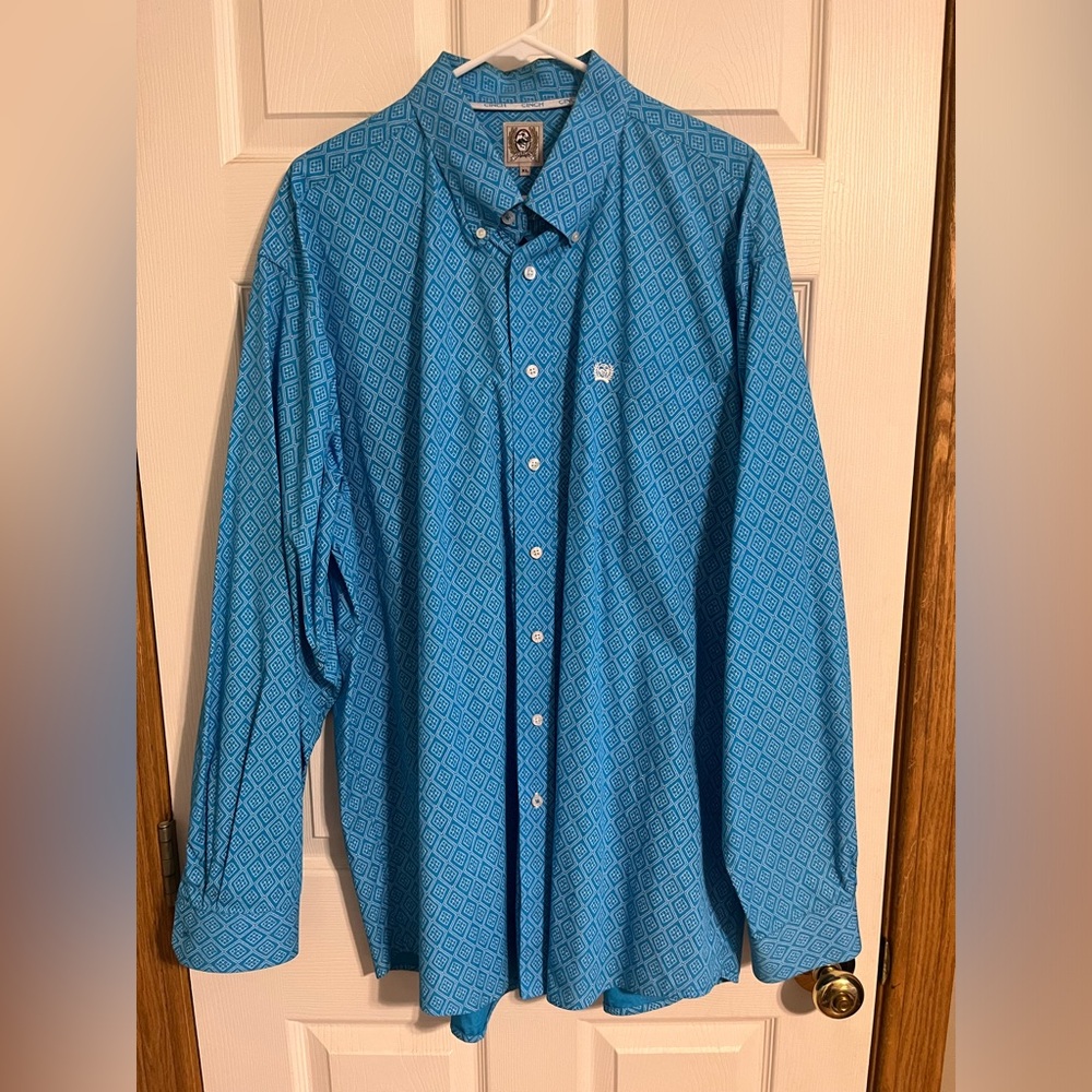 Men’s Cinch shirt teal. XL